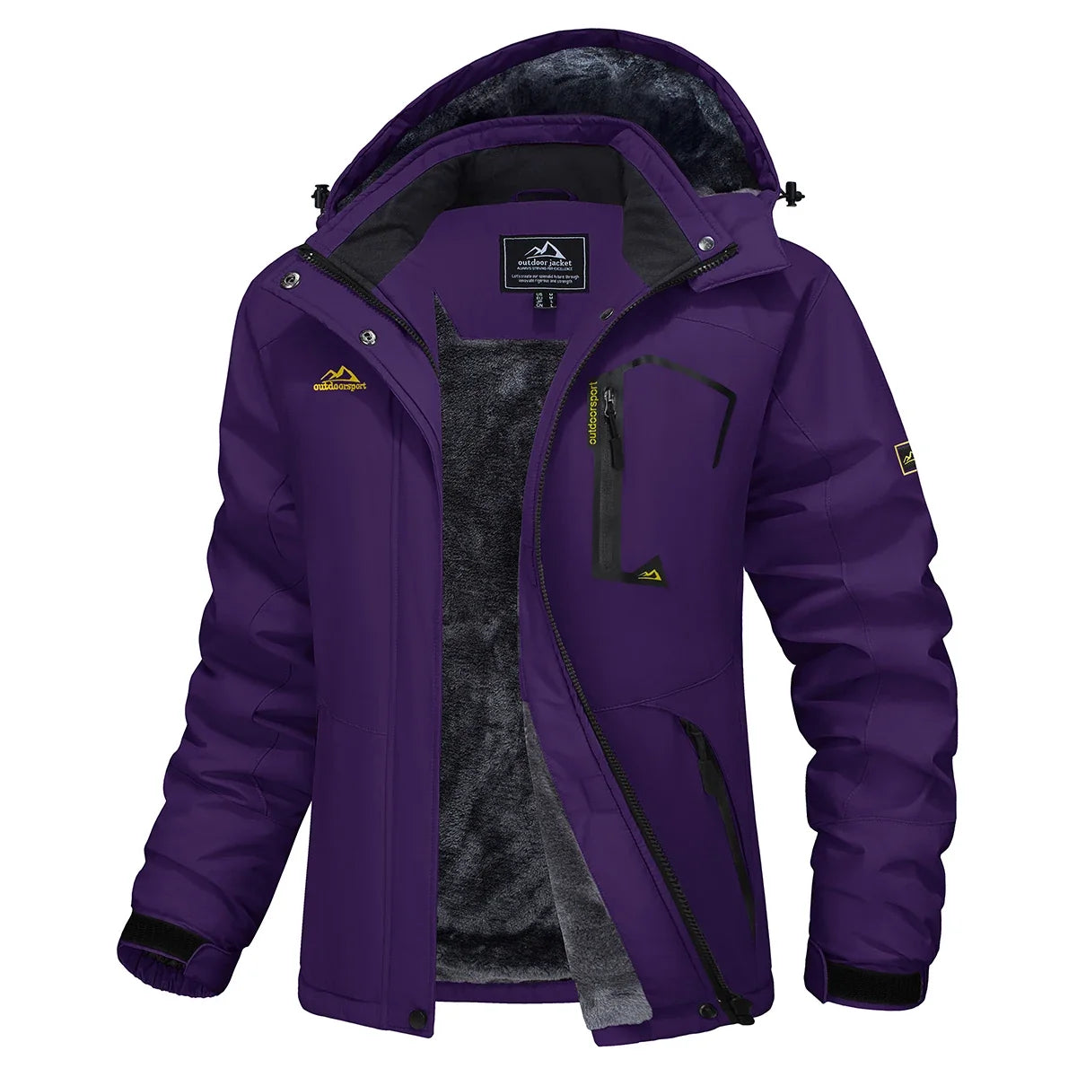 Women's Waterproof Fleece-Lined Parka with Integrated Hood