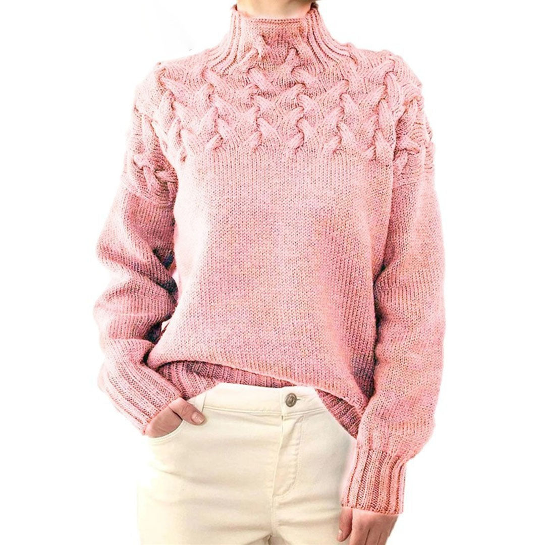 Women's Oversized Turtleneck Knit Sweater