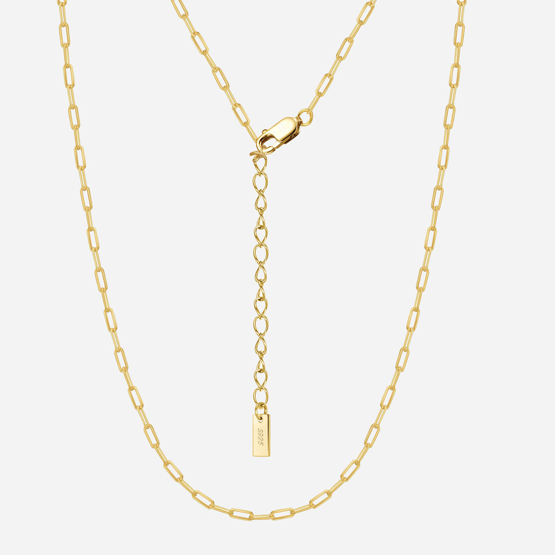 Clara | Kleine Papierkette 18 Karat Gold