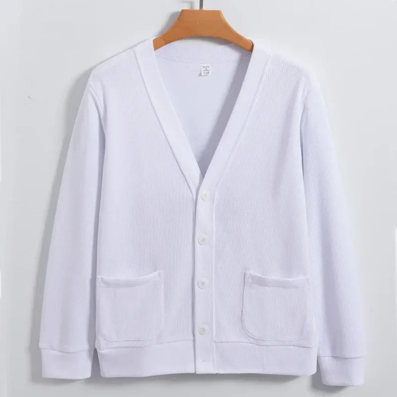 Women's V-Neck Cardigan Versatile Button Front