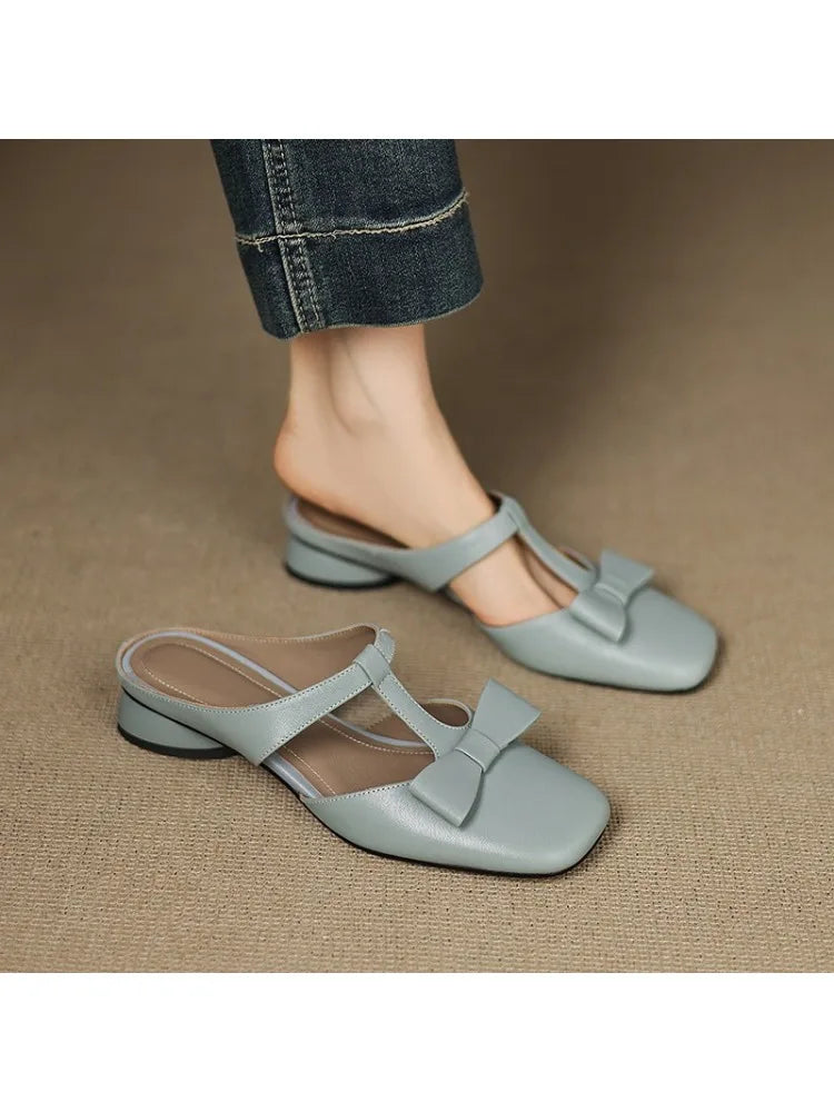 Lily | Square Toe Slippers