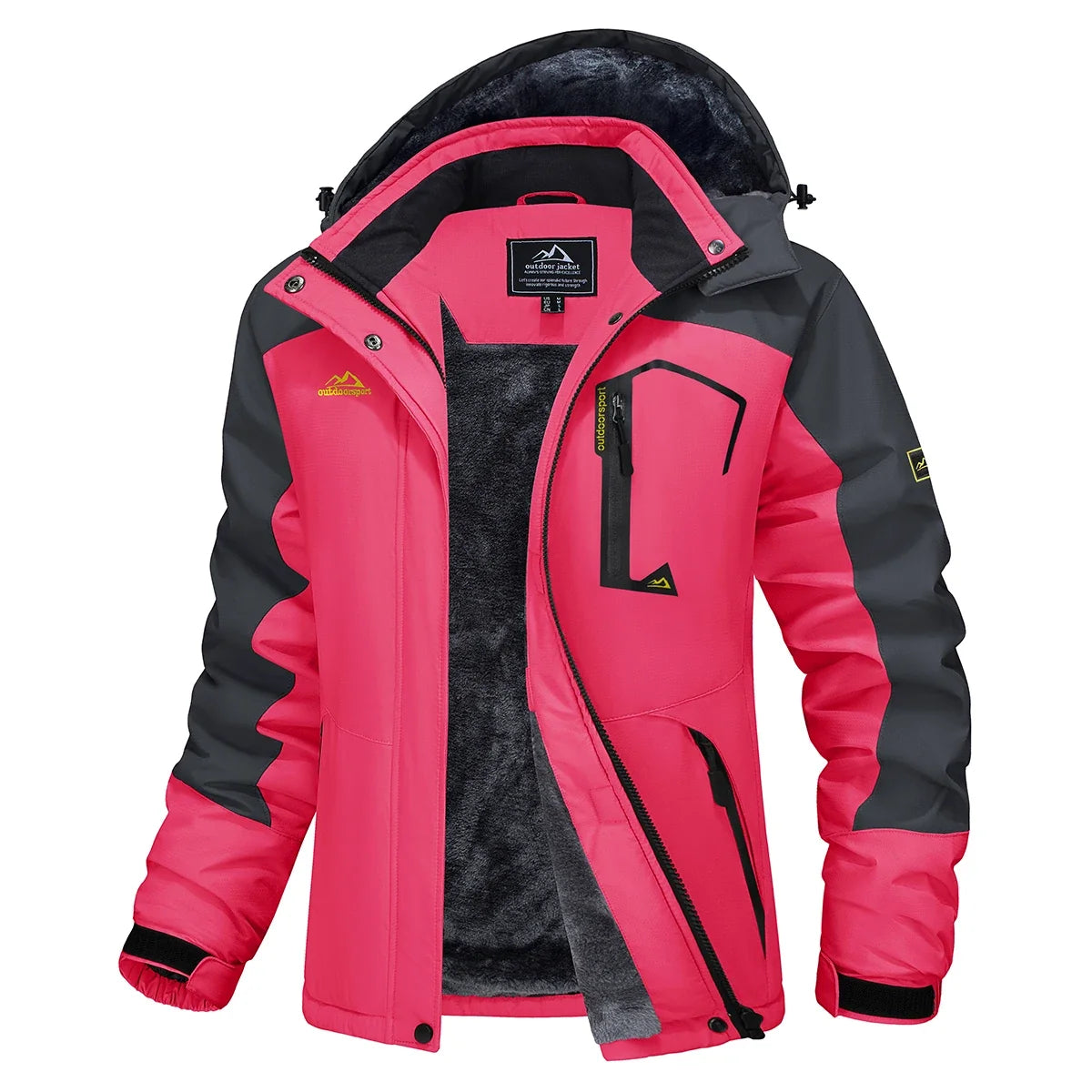 Women's Waterproof Fleece-Lined Parka with Integrated Hood