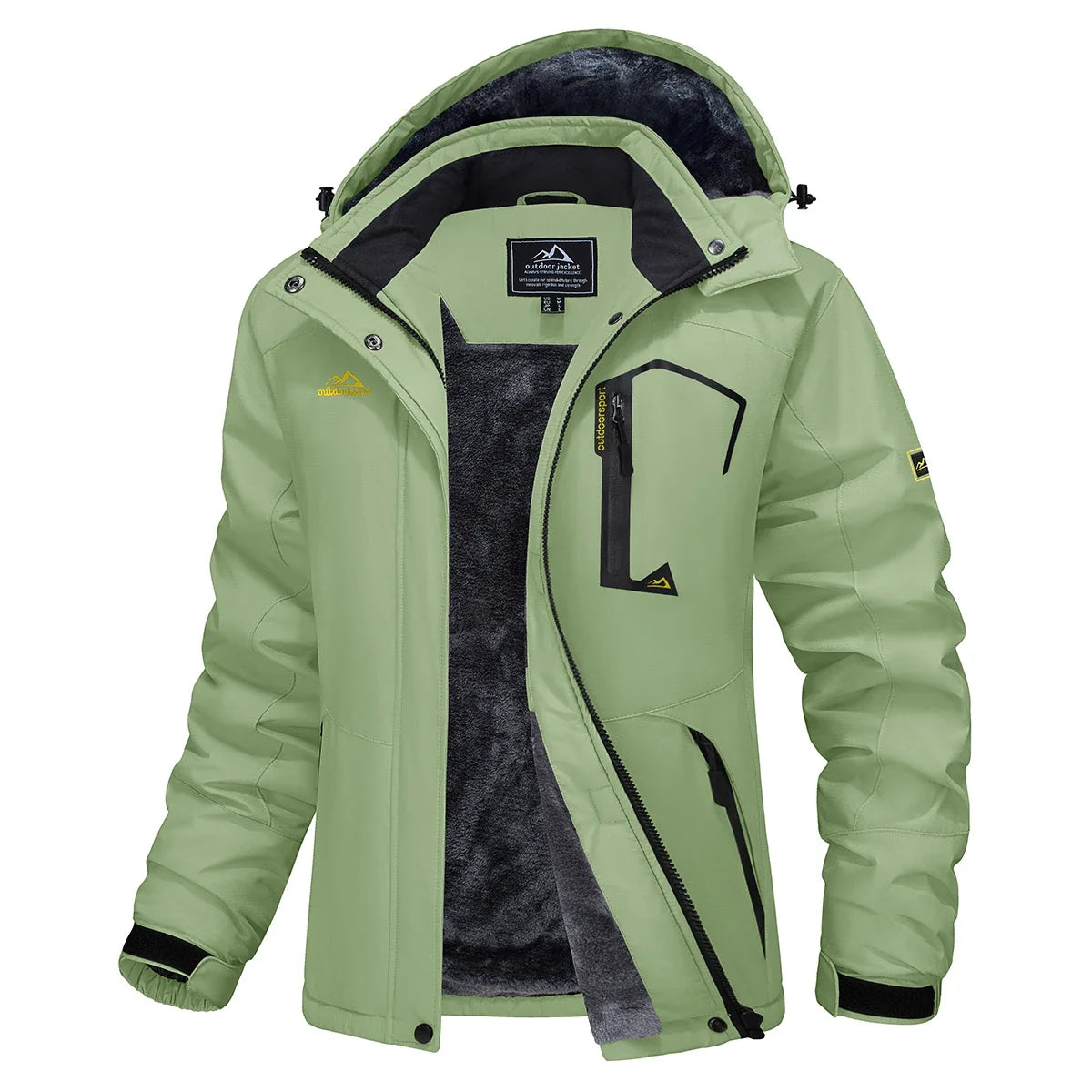Women's Waterproof Fleece-Lined Parka with Integrated Hood
