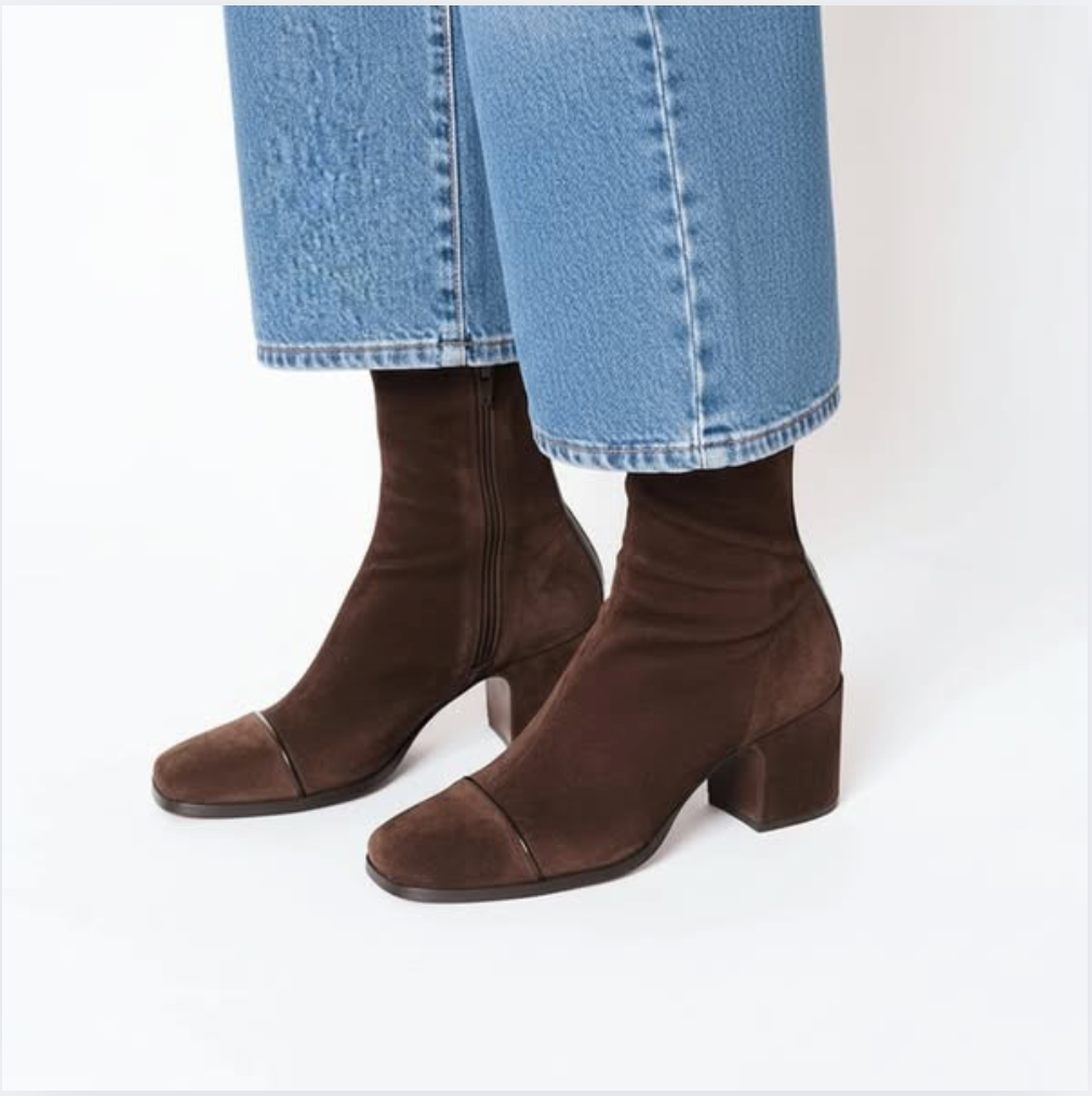 Luna | Botines de tacón con punta cuadrada