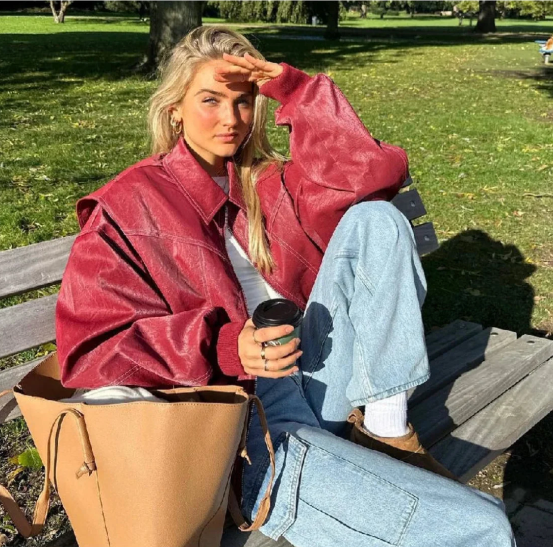 Chaqueta bomber extragrande para mujer