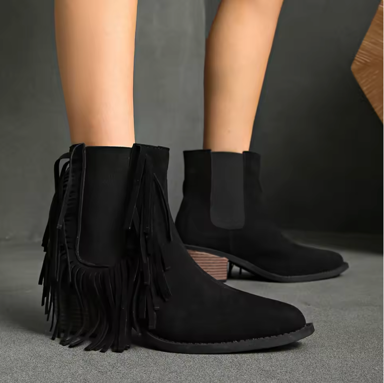 Scarlett | Botines de lujo con flecos