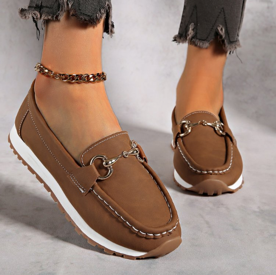 Elodie - Mocassins à boucle plate