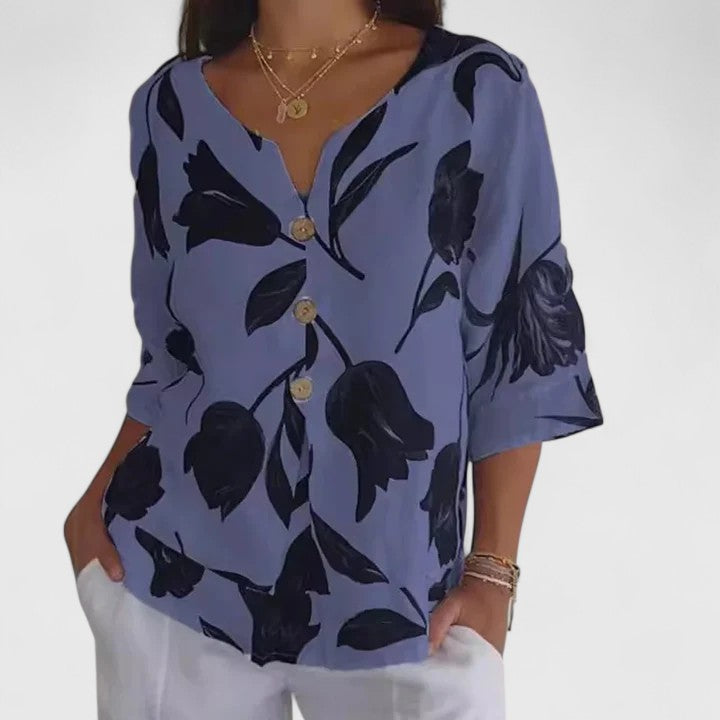 Lily | Camicetta Elegante con Stampa Floreale