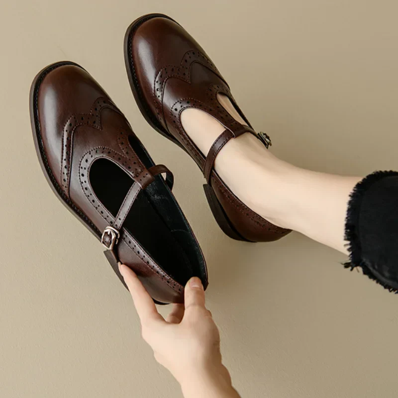 Annie | Elegantes zapatos de pulsera en T estilo Mary Jane
