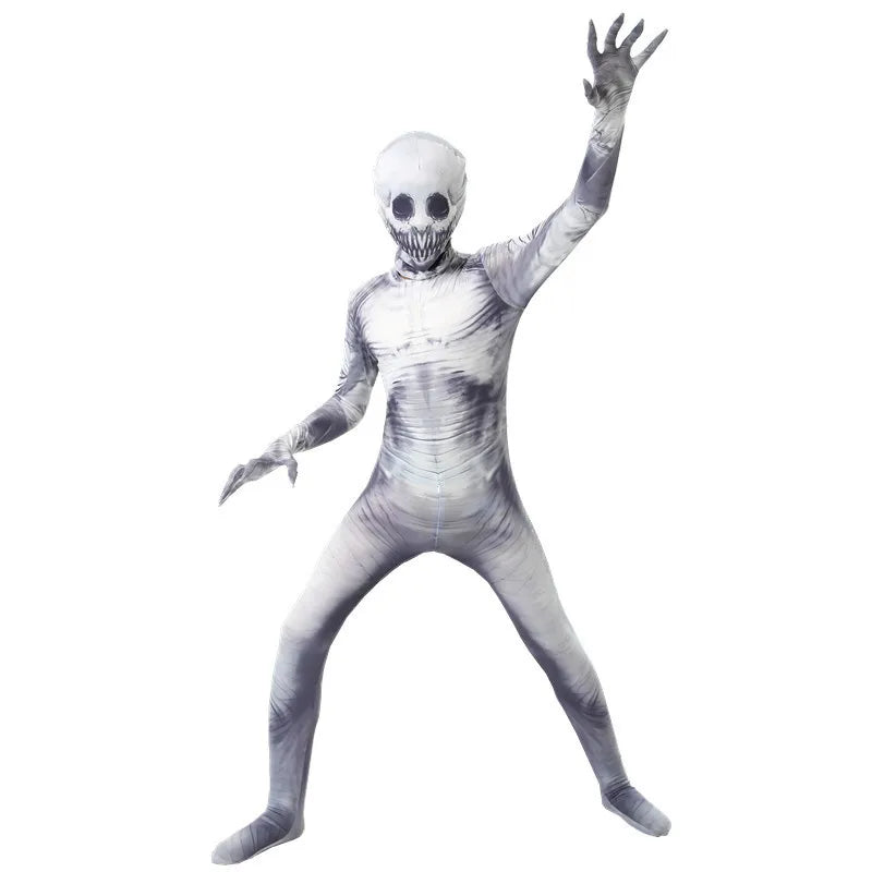 Zombie Skeleton Print Jumpsuit Unisex Halloween Cosplay Costume