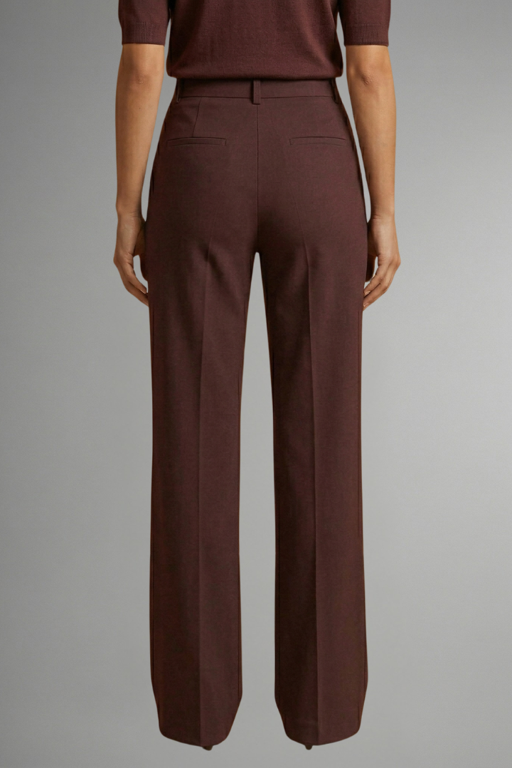 Women's High Waist Straight Leg Trousers Structured Elegant