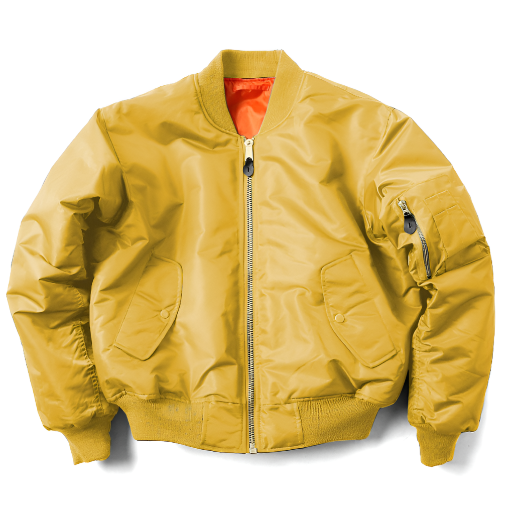 Women's Classic Bomber Jacket Rib-Knit Trims Durable