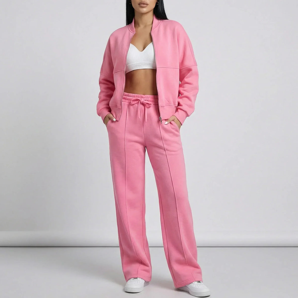 Women's Co-Ord Set with Zip Jacket and Joggers