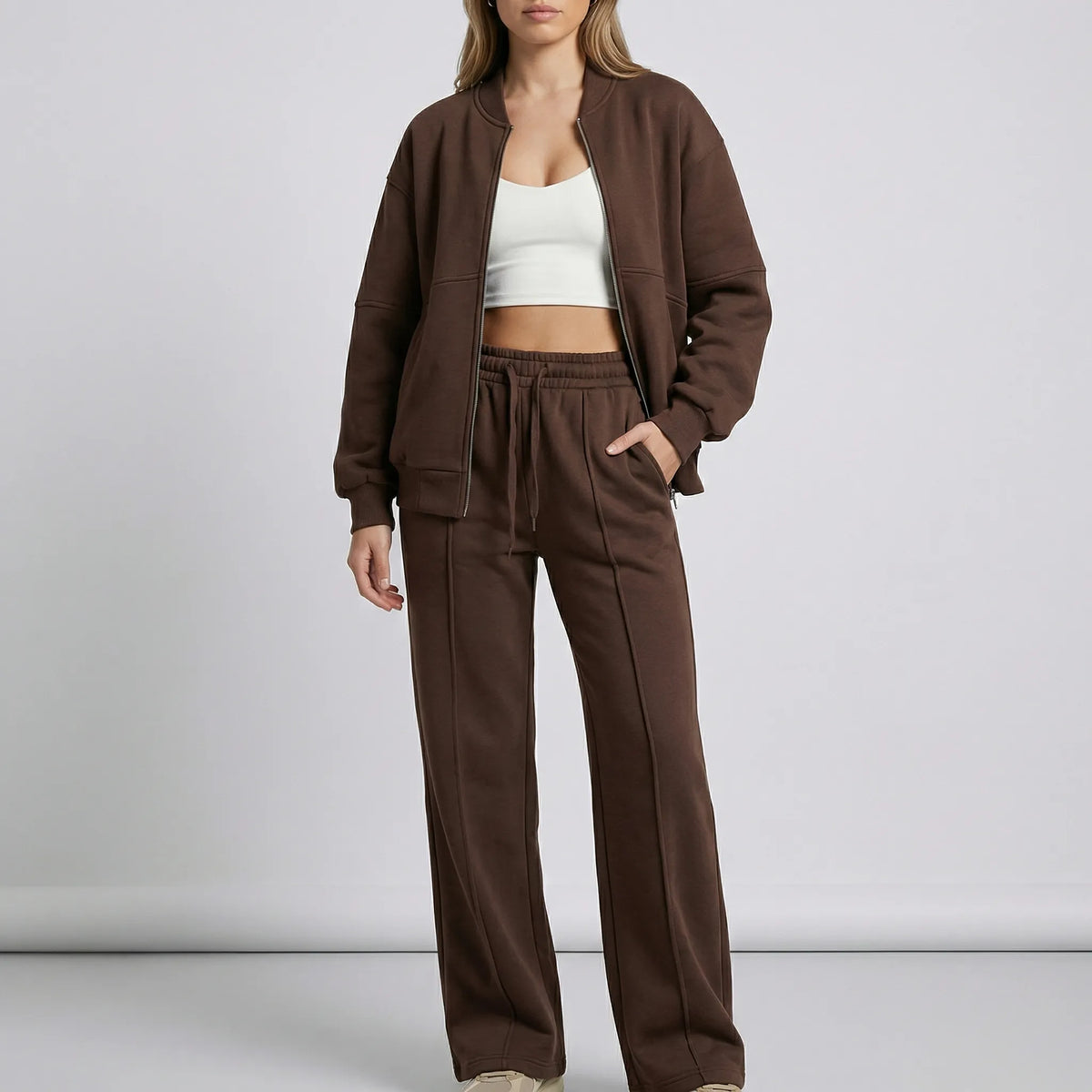 Women's Co-Ord Set with Zip Jacket and Joggers