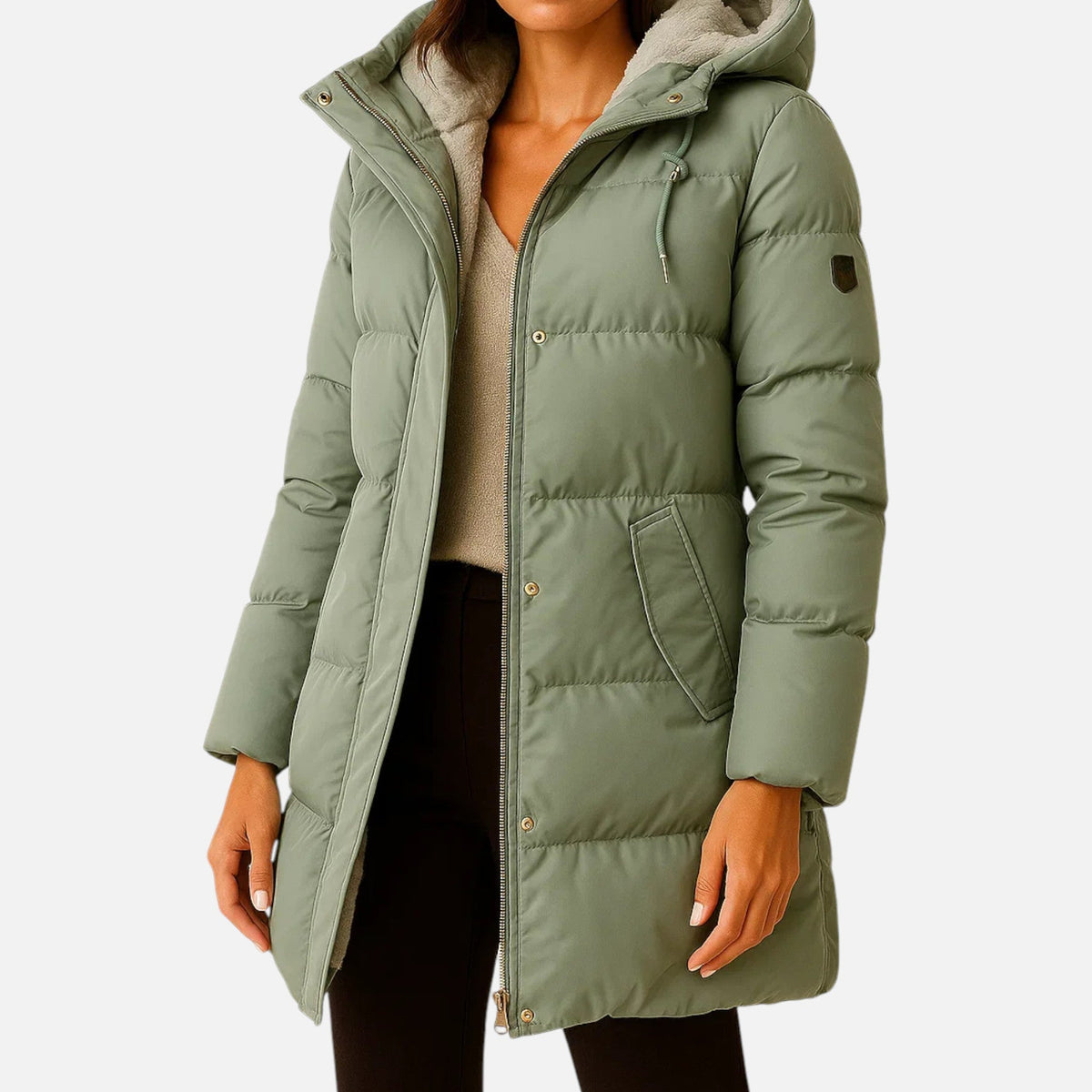 Women's Quilted Puffer Jacket Elegant Fit Autumn Winter