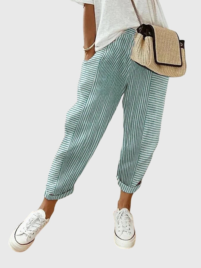 Pantalon large pour femme avec poches latérales