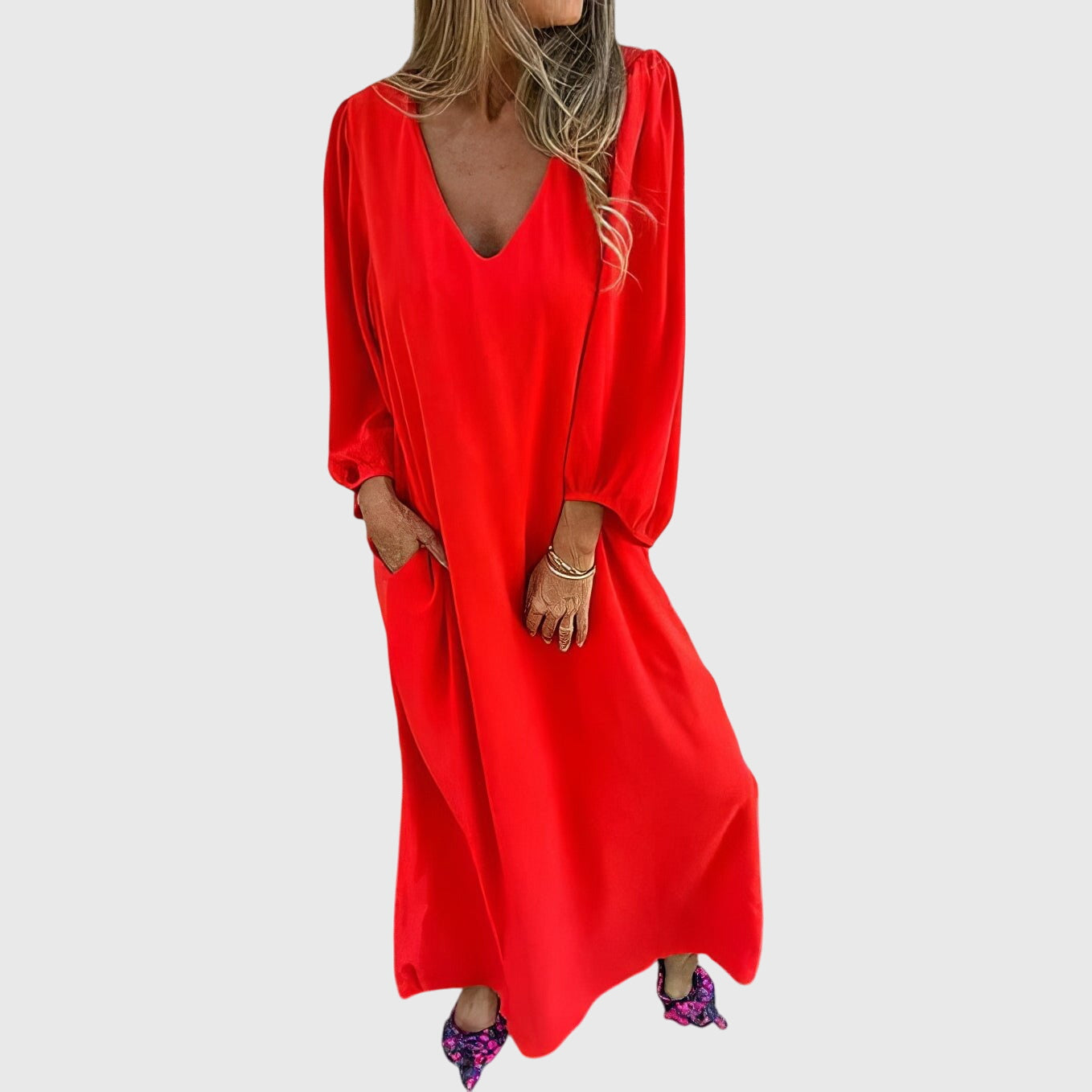 Lily | Long Boho Dress with Pockets