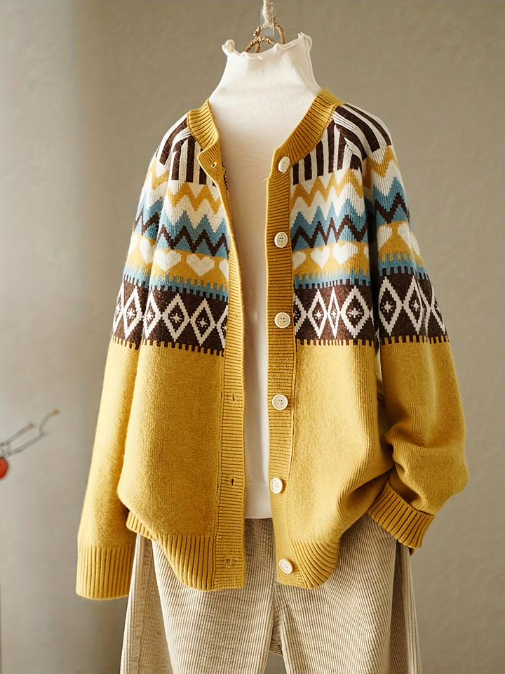 Camellia Geometric Cardigan