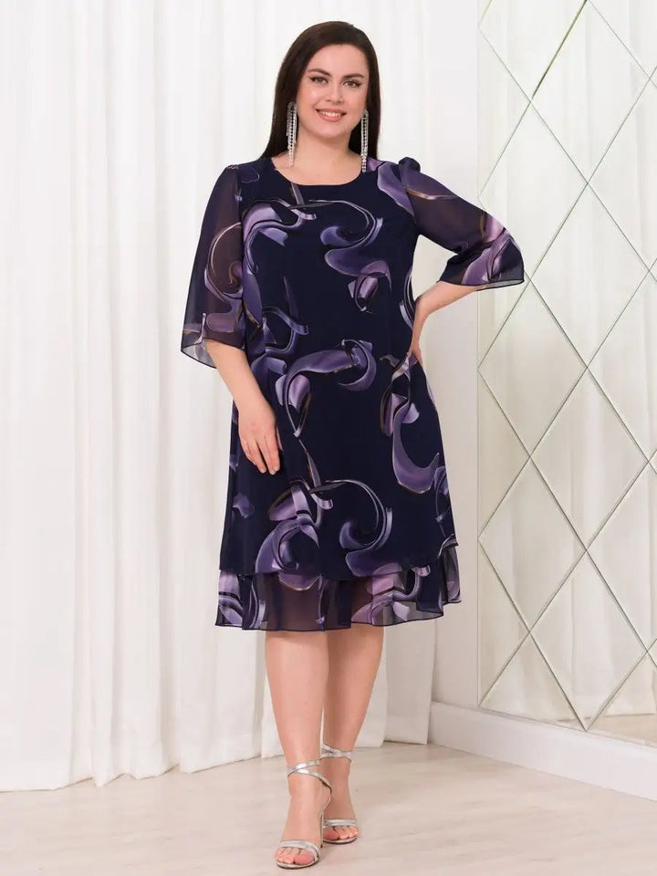 Lily Midnight Swirl Chiffon Dress