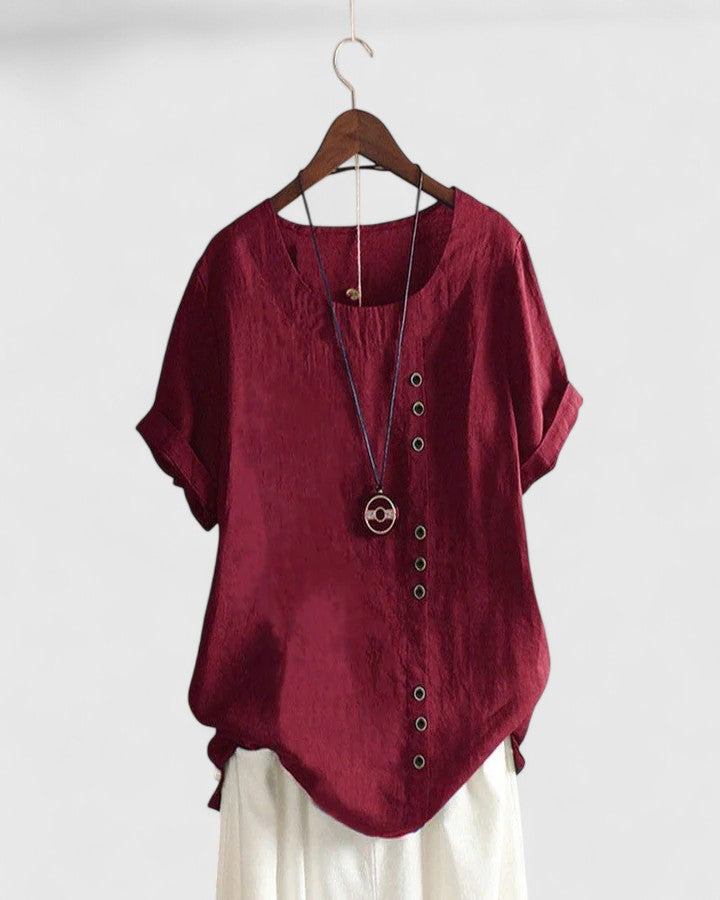 Lily | Bequeme Bluse mit kurzen Ärmeln