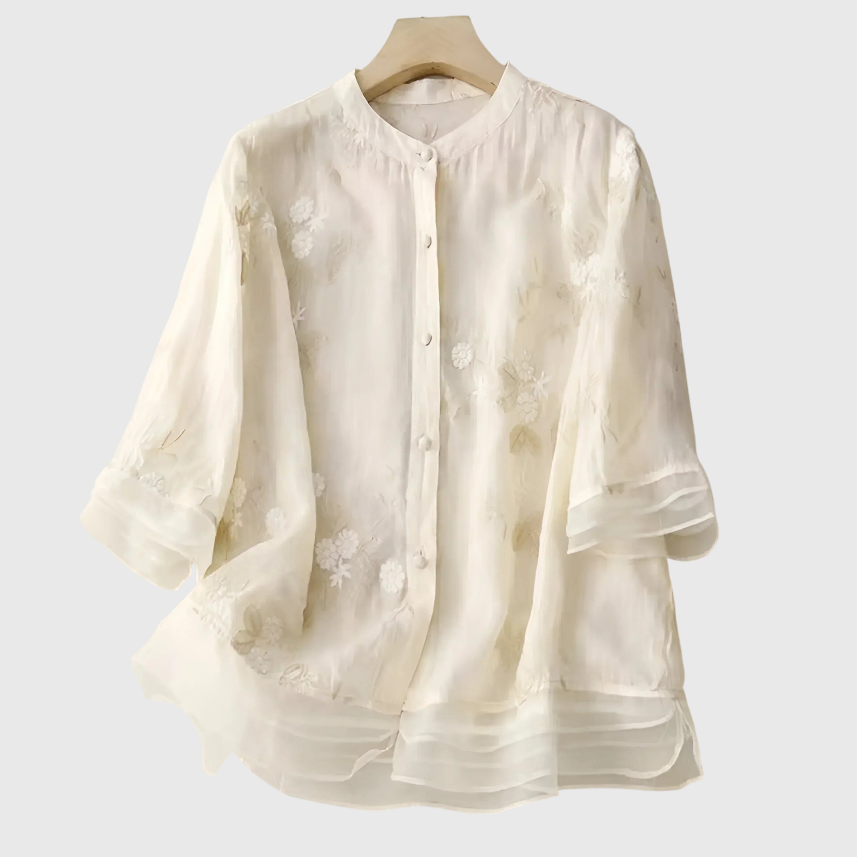 Annie | Blusa elegante con flores bordadas