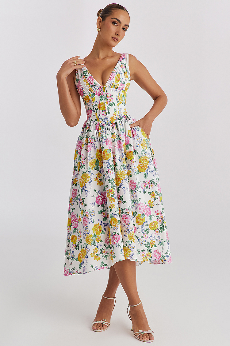 Evie Floral Midi Dress