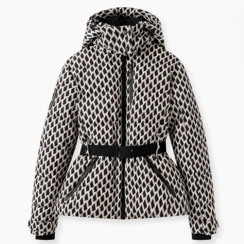 Women's Belted Quilted Puffer Jacket