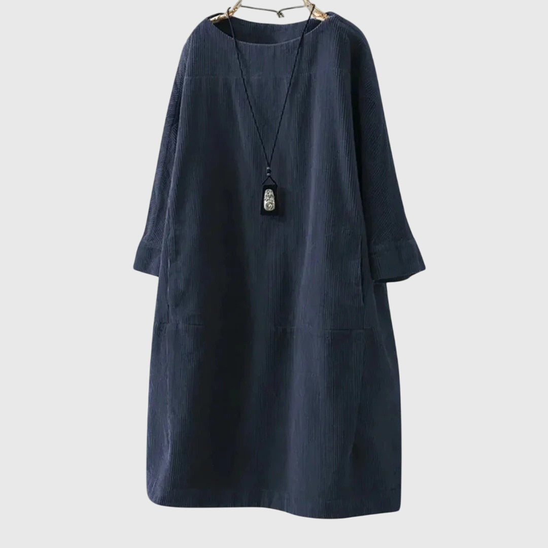 Lily | Relaxed Corduroy Midi Dress