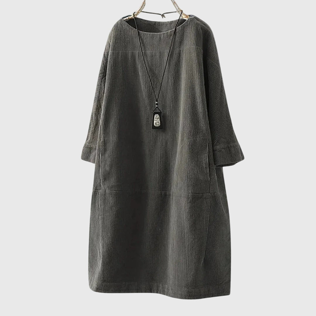 Lily | Relaxed Corduroy Midi Dress