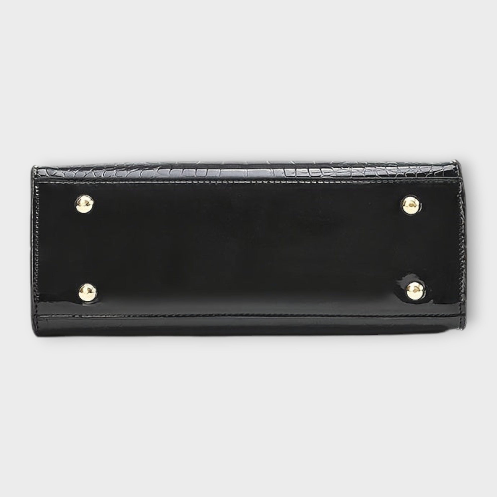 Annie | Borsa lucida con motivo a coccodrillo