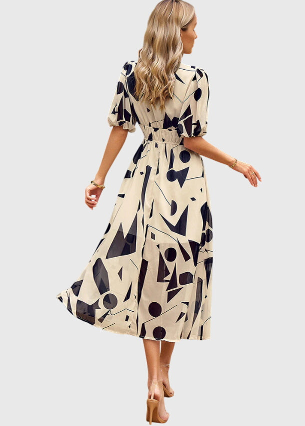 Lily | Flattering Floral Midi Dress