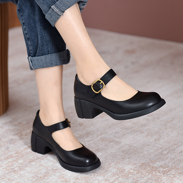 Lily | Agnes Leather Mary Janes