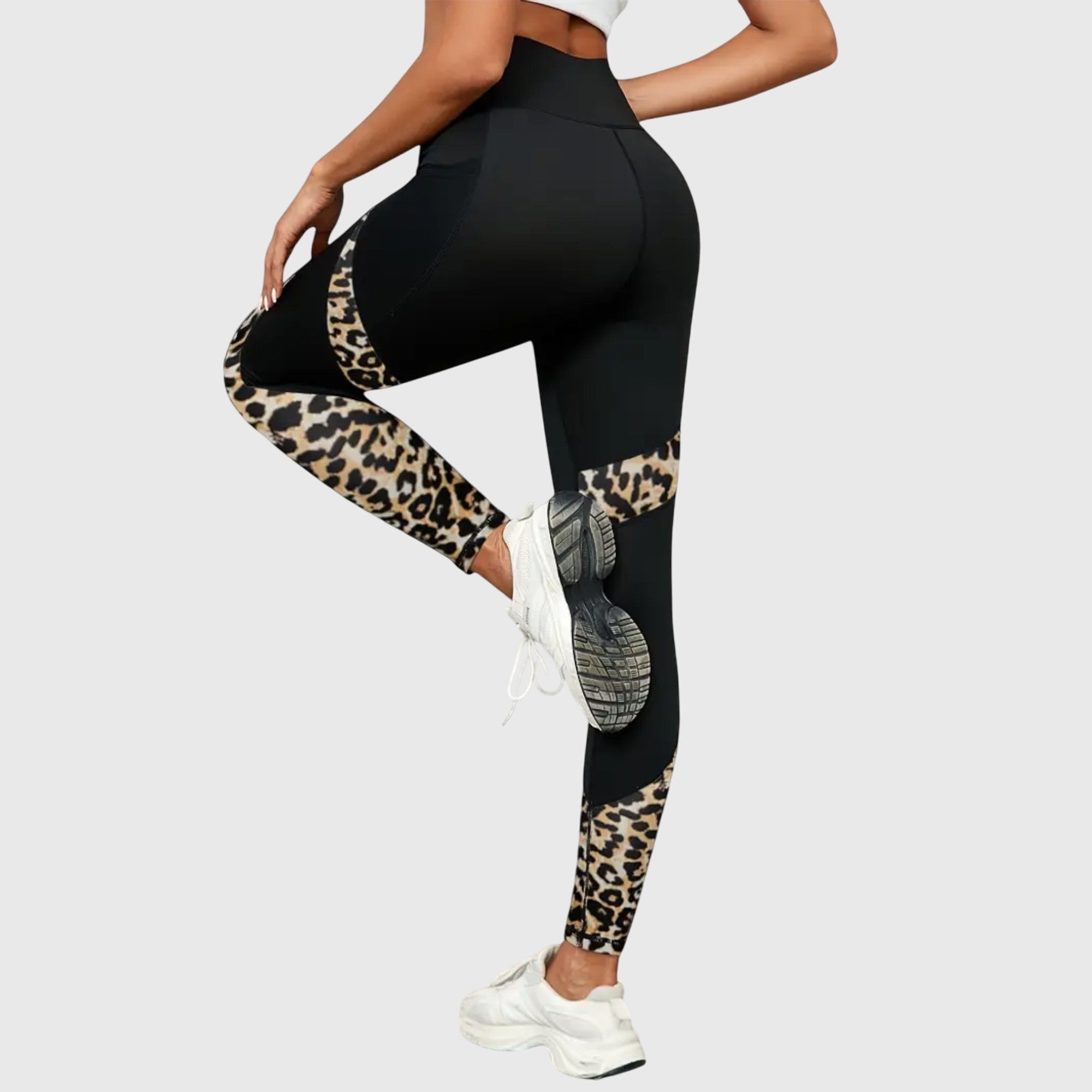 Pantalones de pierna ancha para mujer con bolsillos laterales