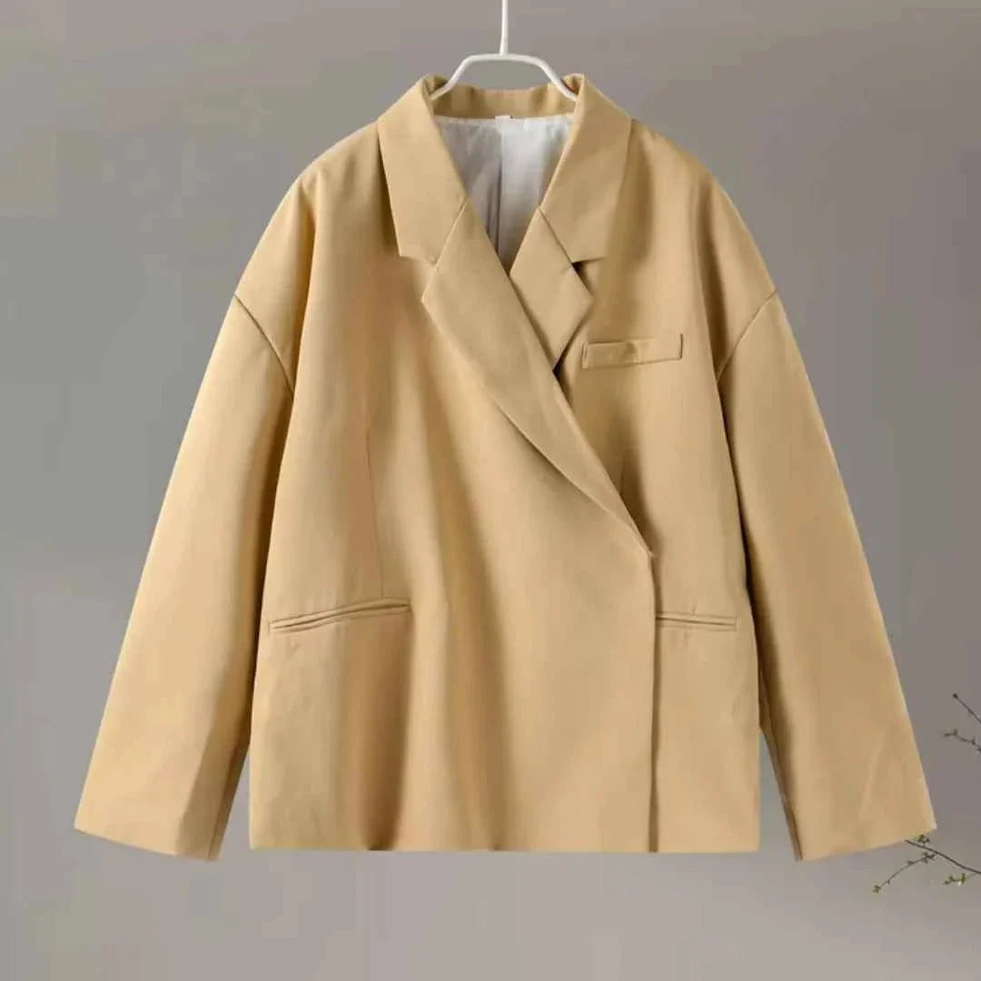 Women's Oversized Blazer Lapel Collar Relaxed Cut