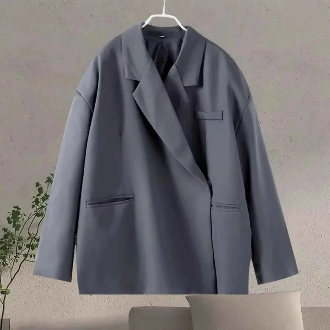 Women's Oversized Blazer Lapel Collar Relaxed Cut