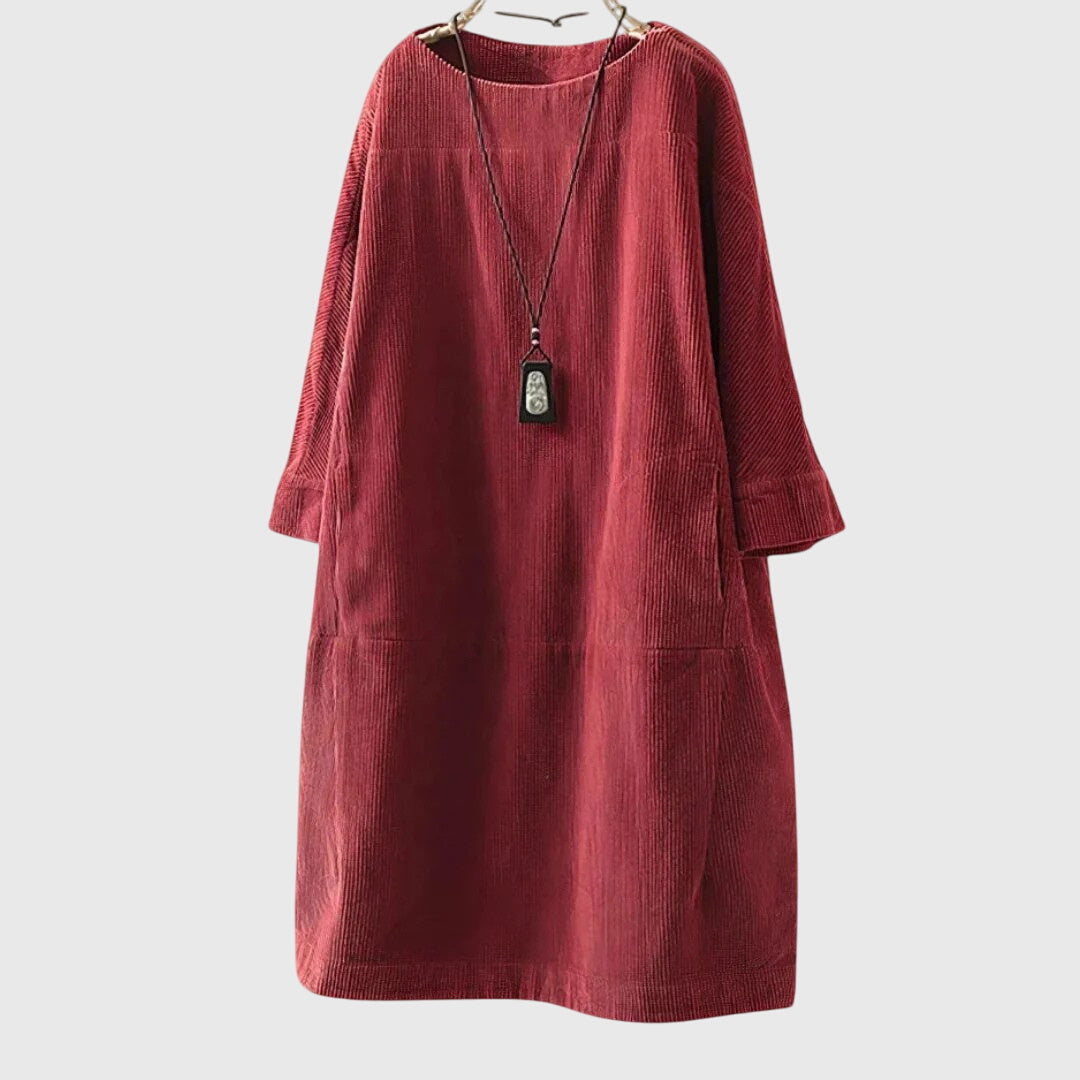 Lily | Relaxed Corduroy Midi Dress