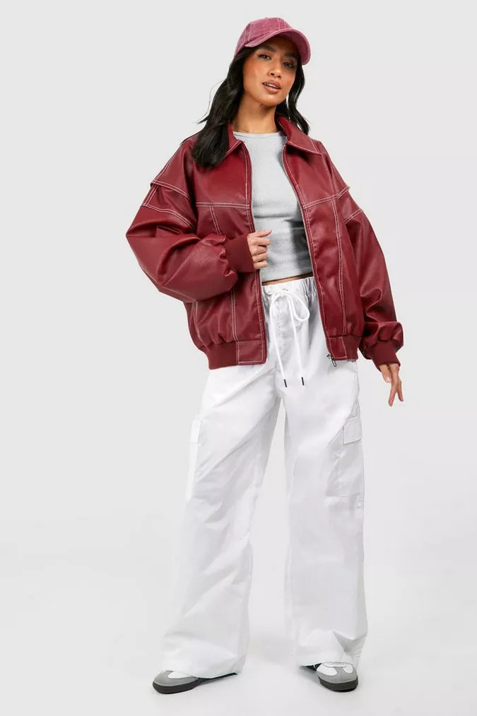 Chaqueta bomber extragrande para mujer
