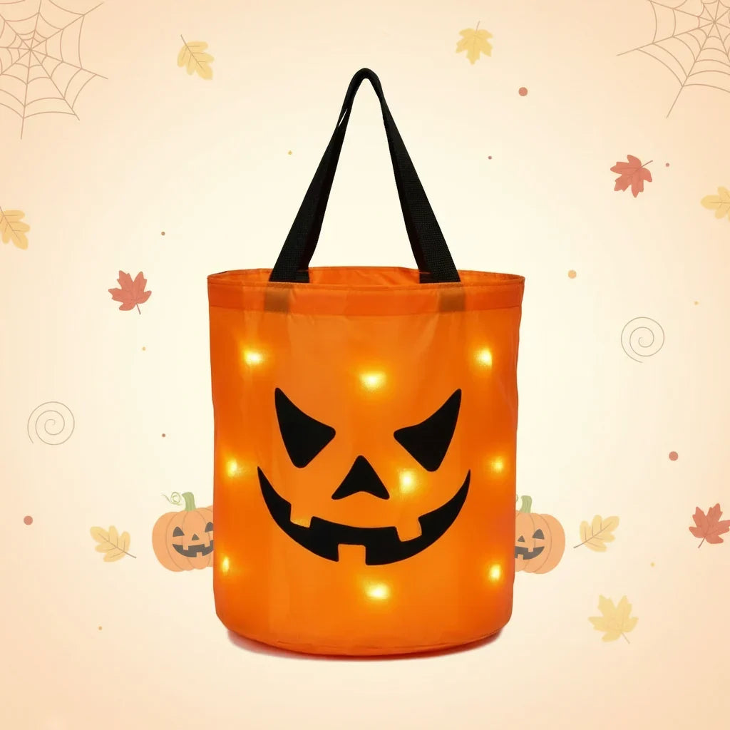 Light-Up Pumpkin Trick-or-Treat Bag Kids' Halloween