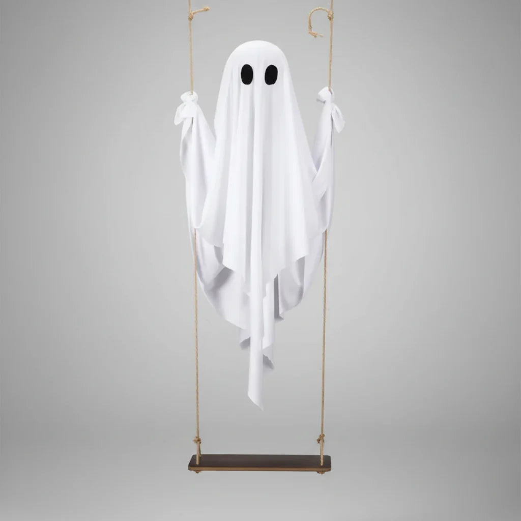 Hanging LED Swinging Ghost Halloween Outdoor Decoration