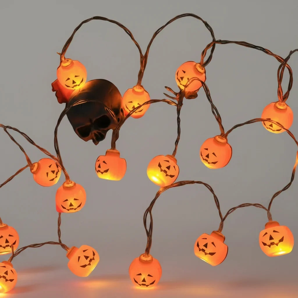 LED Halloween Motif Garland Light-Up Party Decoration