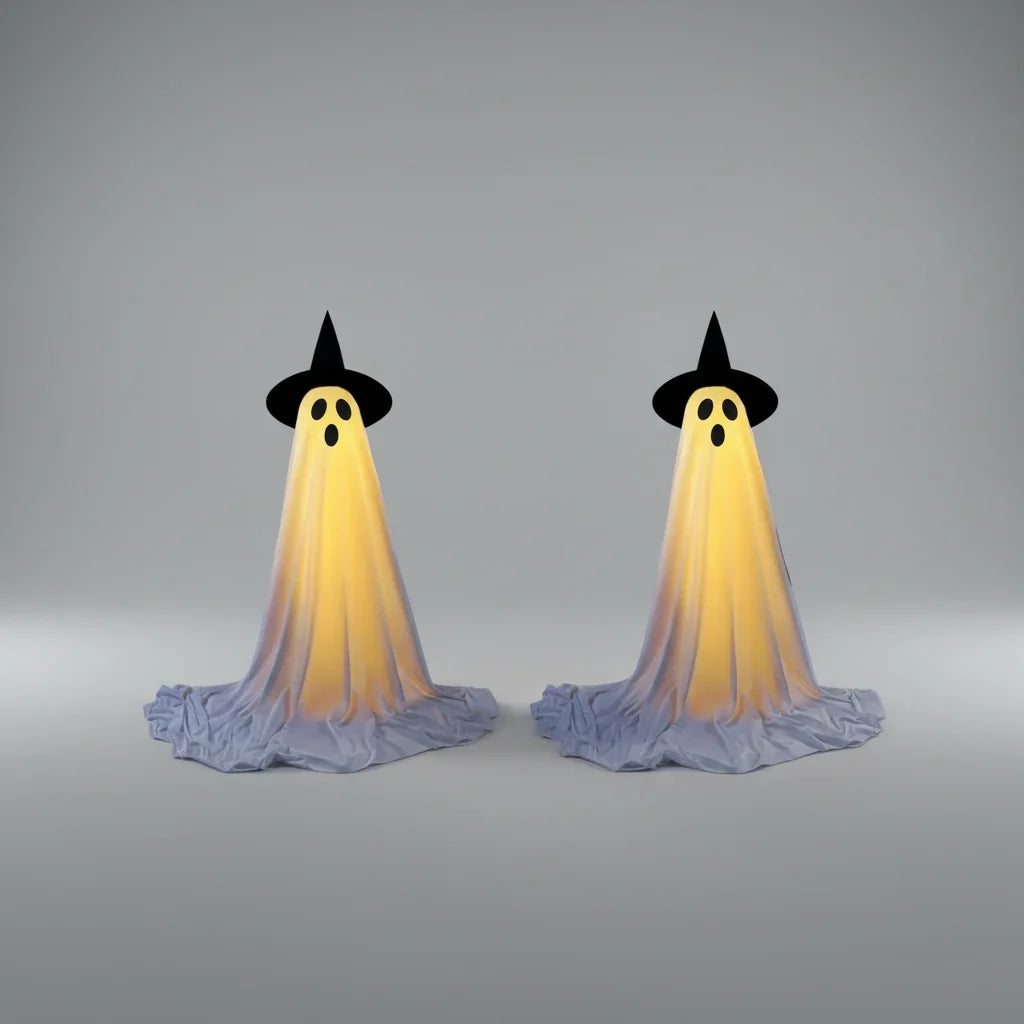 Telescopic LED Ghost with Remote Halloween Decoration