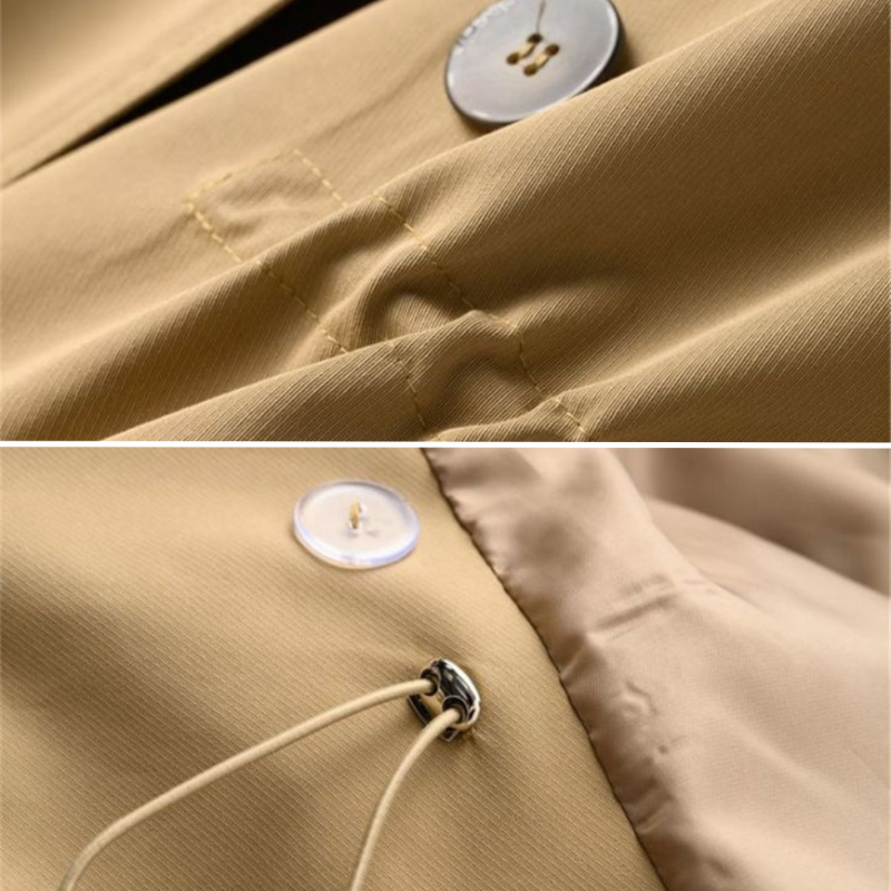 Trench vintage structuré pour femme, coupe toutes saisons