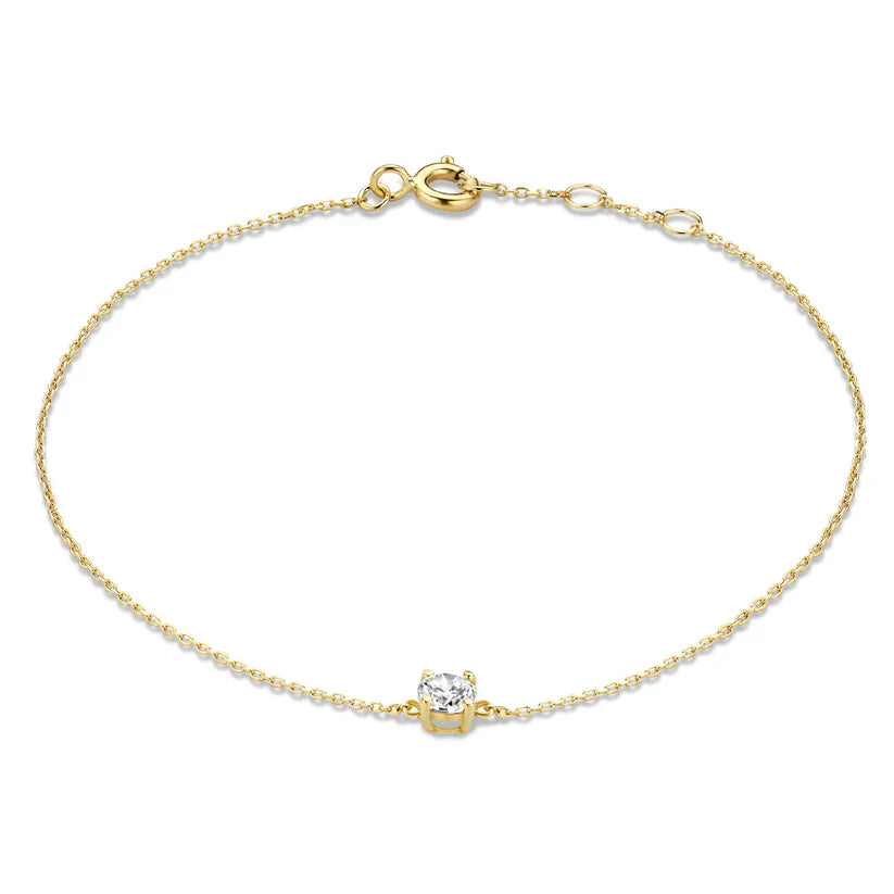 Clara | Armband mit Moissanit-Steinen in 14-karätigem Gold