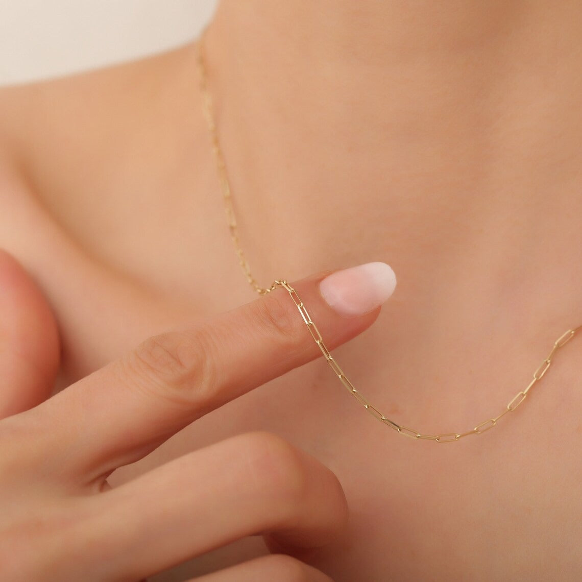 Clara | Petit Collier en Papier Or 18 carats