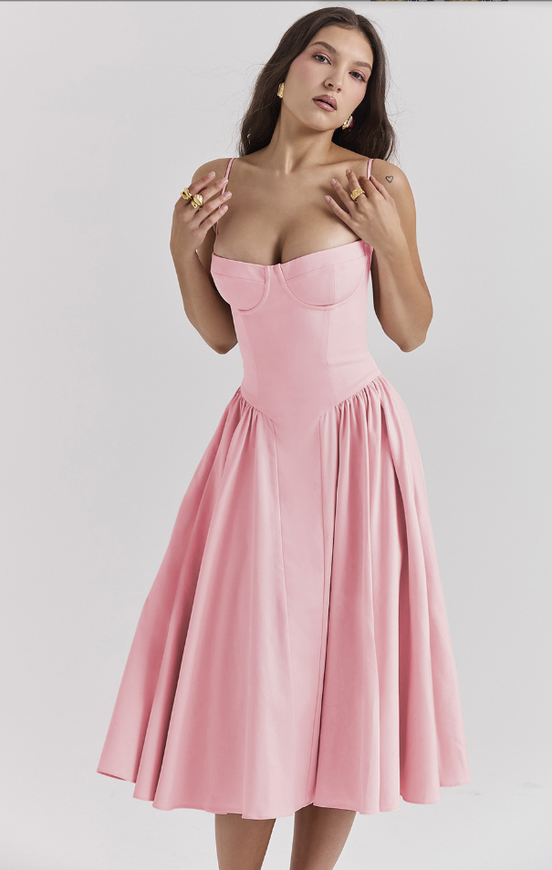 Olsen Sweetheart Bustier Midi Dress