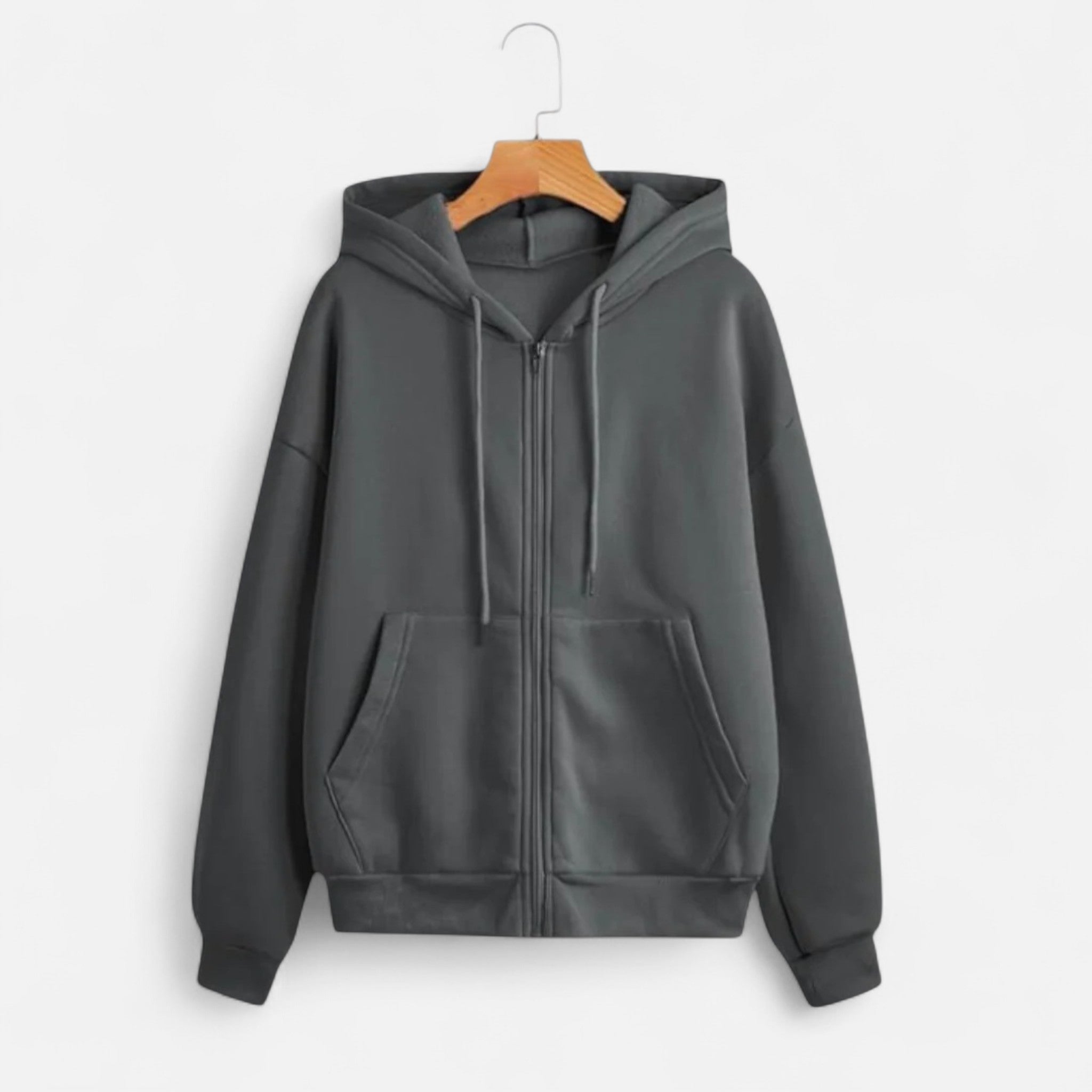 Women's Zip-Up Hoodie Contemporary Cut Drawstring Hood