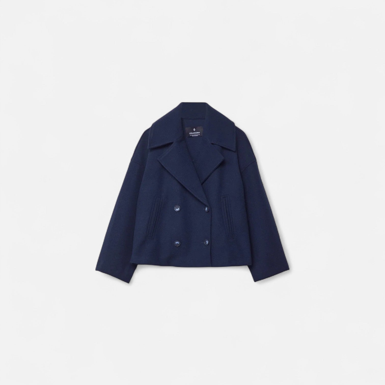 Women's Wool-Blend Jacket Architectural Cut Concealed Closure