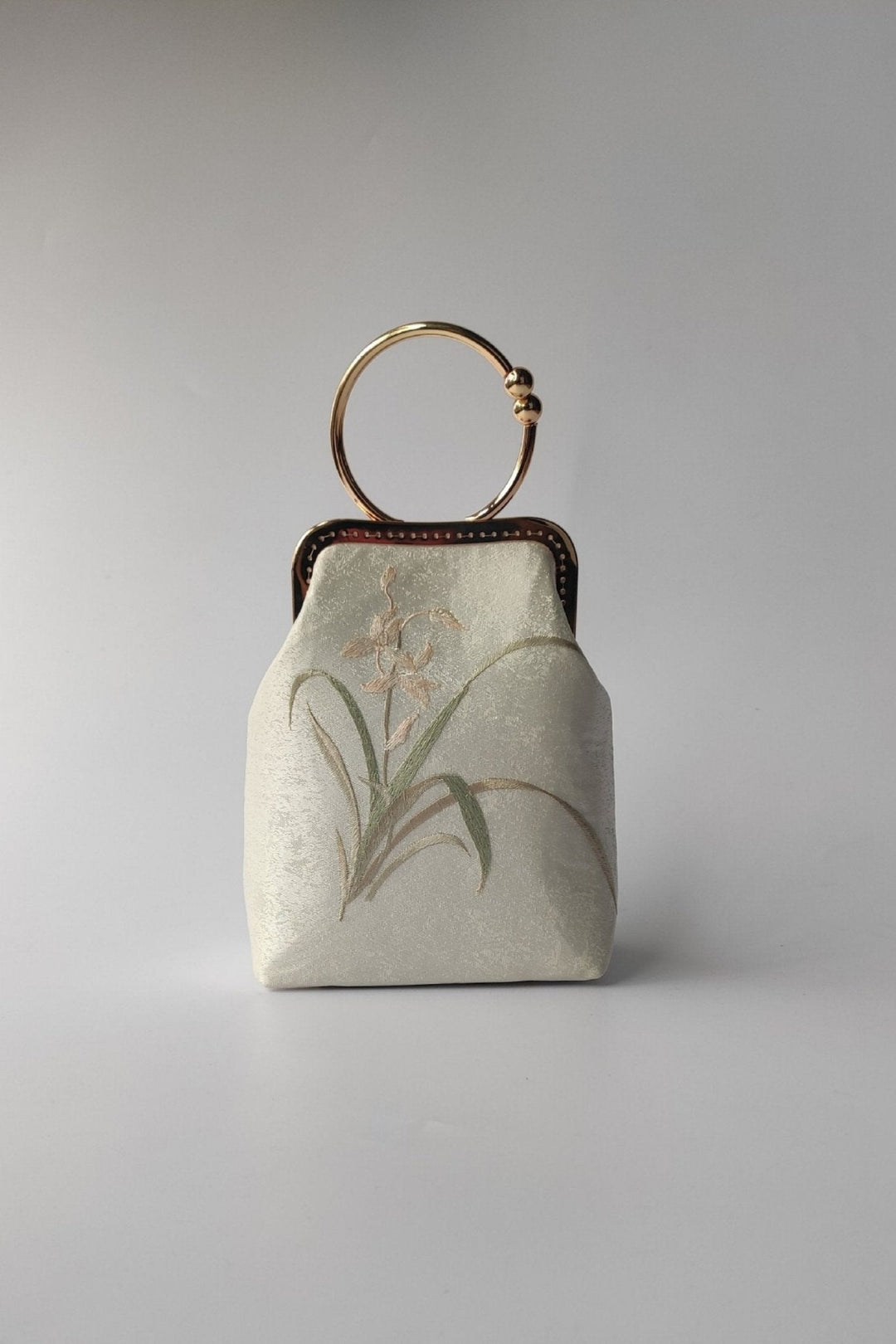 Embroidered Satin Bag