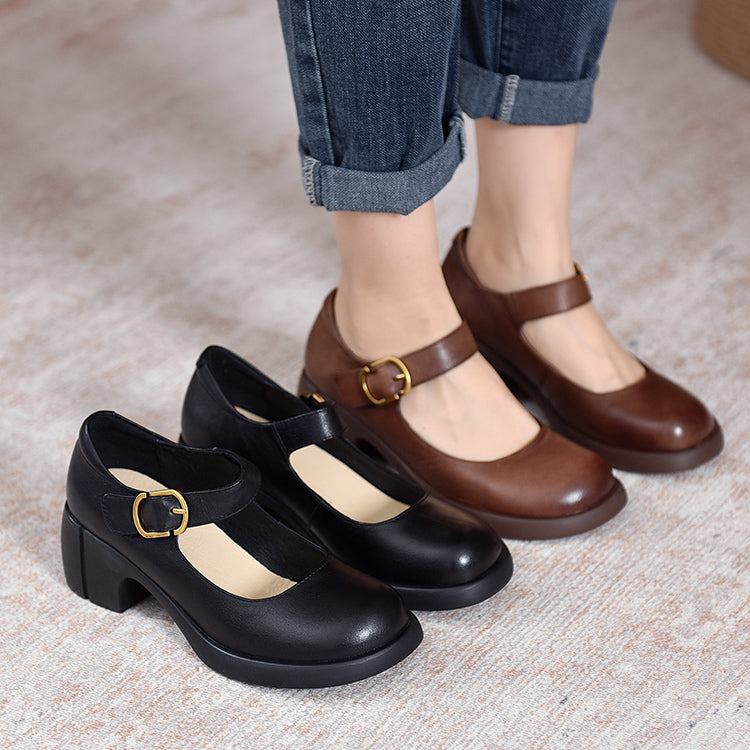 Lily | Agnes Leather Mary Janes