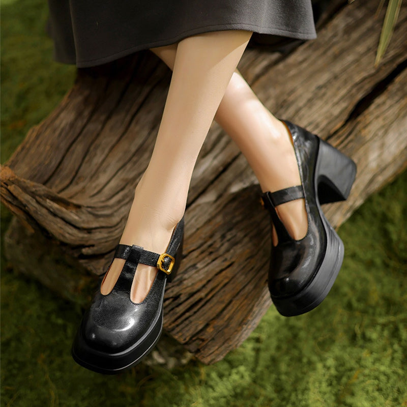 Annie | Zapatos de charol elegantes estilo Mary Jane
